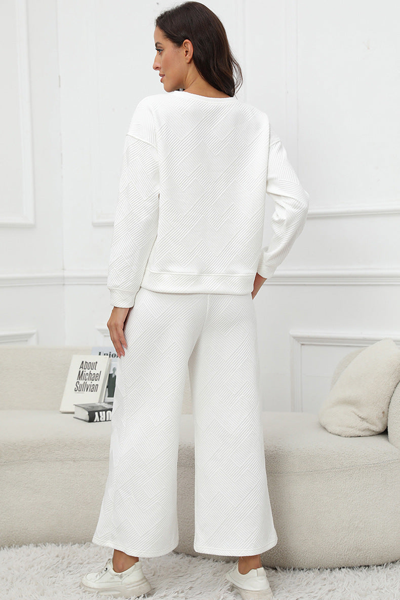 Ultra Loose Textured 2pcs Slouchy Outfit