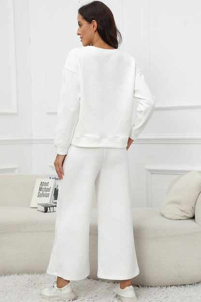 Ultra Loose Textured 2pcs Slouchy Outfit