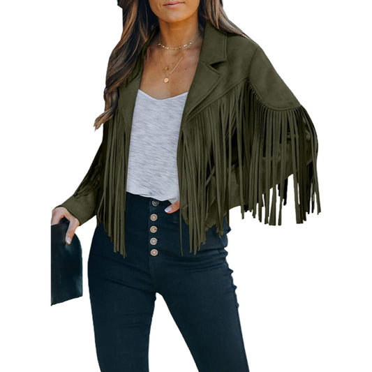Women Fringe Short Jacket