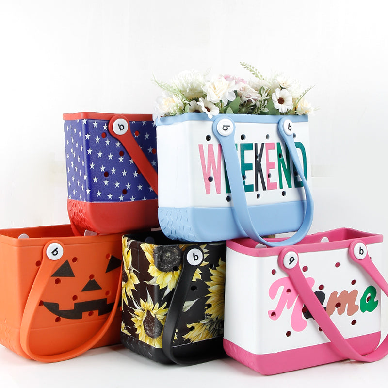Muticolor Beach Bogg Bags