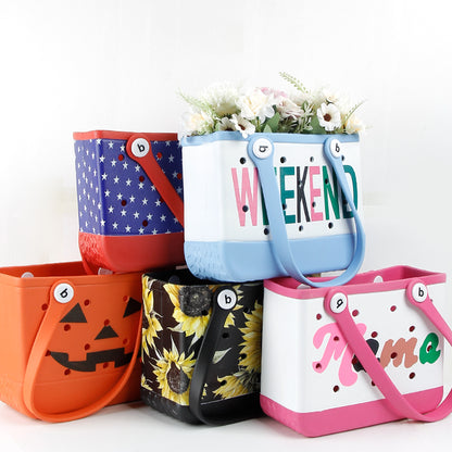 Muticolor Beach Bogg Bags