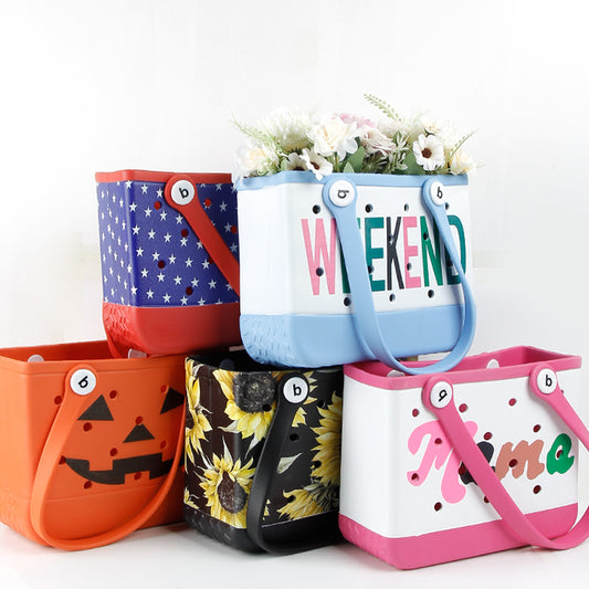 Muticolor Beach Bogg Bags