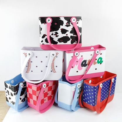 Muticolor Beach Bogg Bags