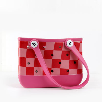 Hot Pink Checker Bogg Bag