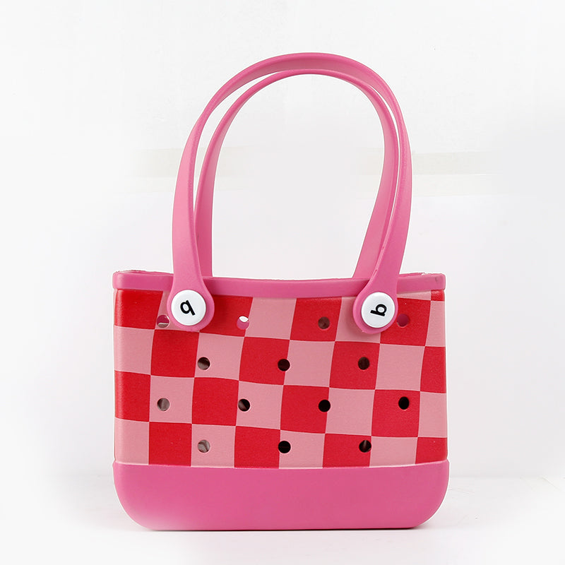 Hot Pink Checker Bogg Bag