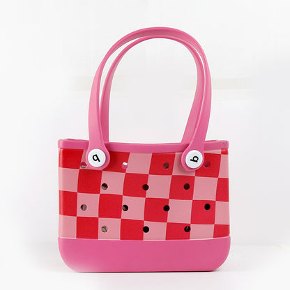 Hot Pink Checker Bogg Bag