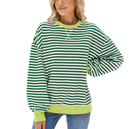 Classic Striped Oversized Crewneck