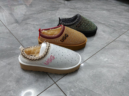 Platform Sparkle Cozy Slip On