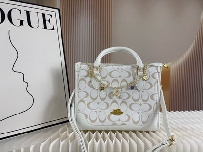 Coach Tote Bag with Bag Chain