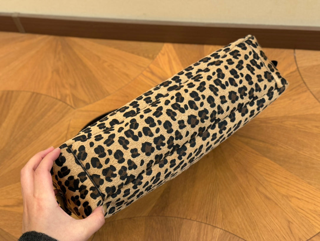 Leopard Print Snap Hobo