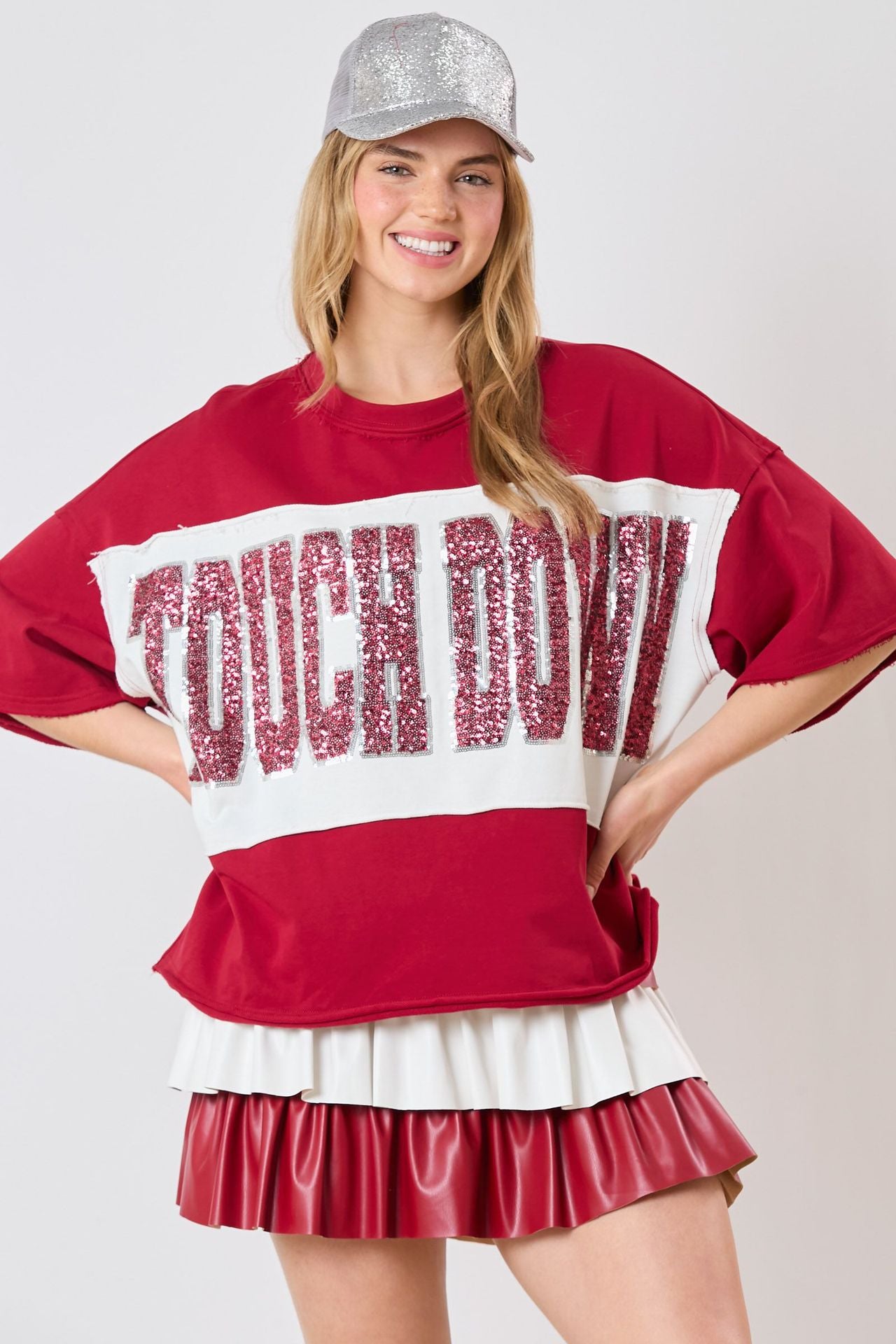 TOUCHDOWN Sequin Loose Fit Top