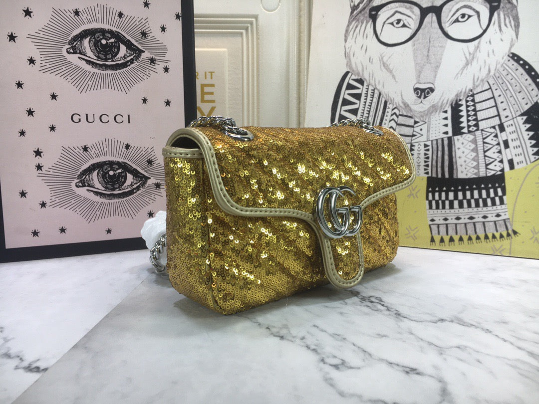 Marmont Flap glitter crossbody bag