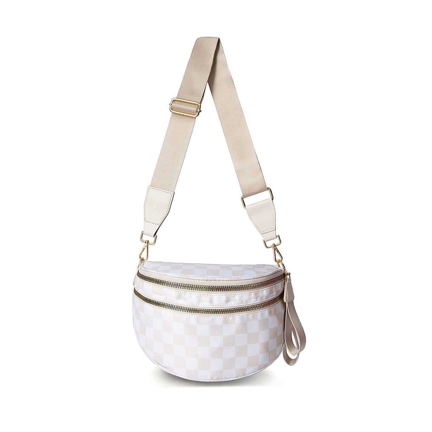 Checkered Nylon Bum Bag