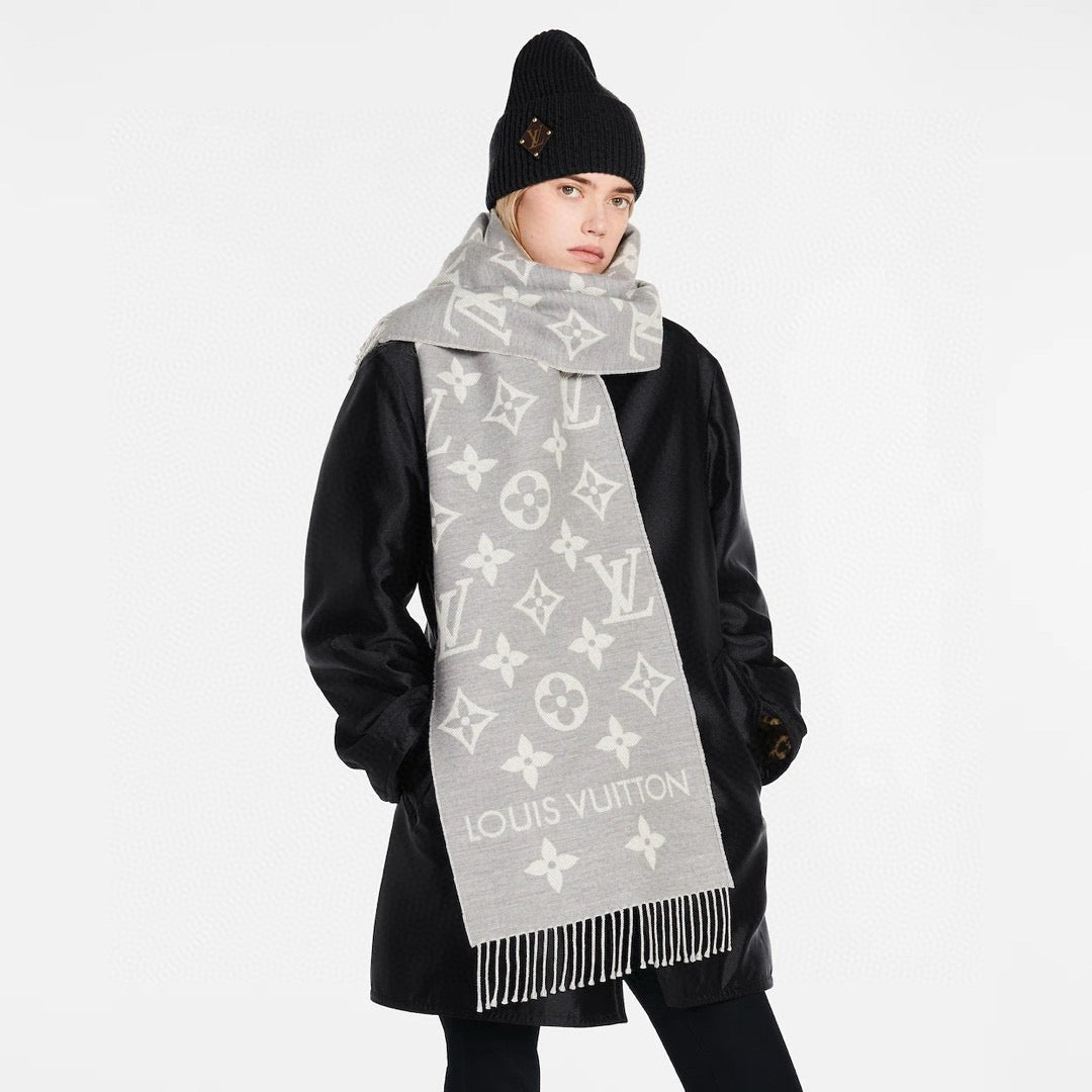 Double-Sided Jacquard Imitation Cashmere Monogram Scarf