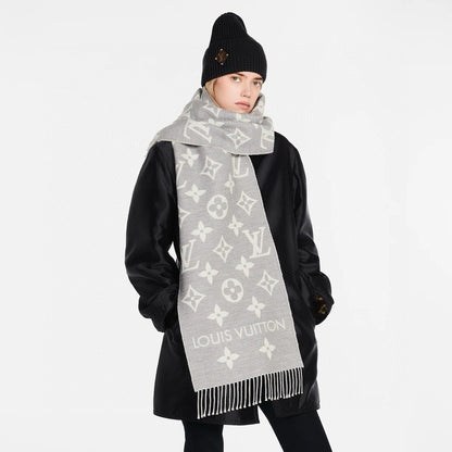 Double-Sided Jacquard Imitation Cashmere Monogram Scarf