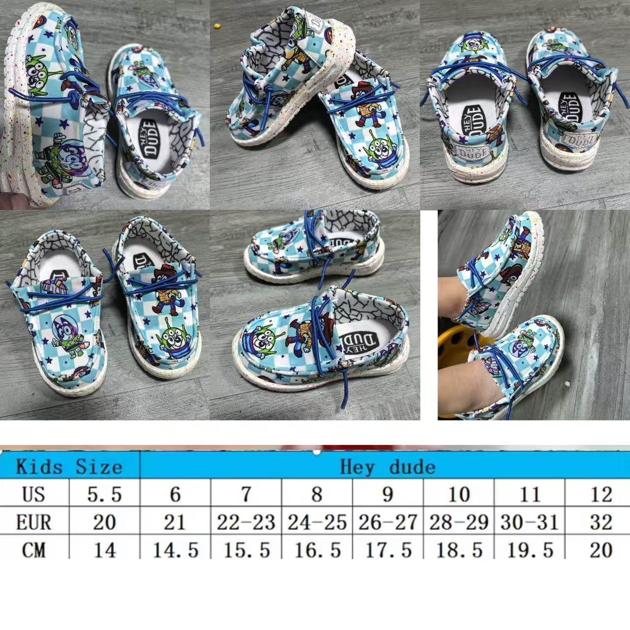 Kids Camo checkered cute dude shoes