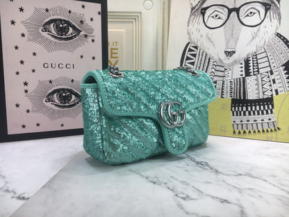 Marmont Flap glitter crossbody bag