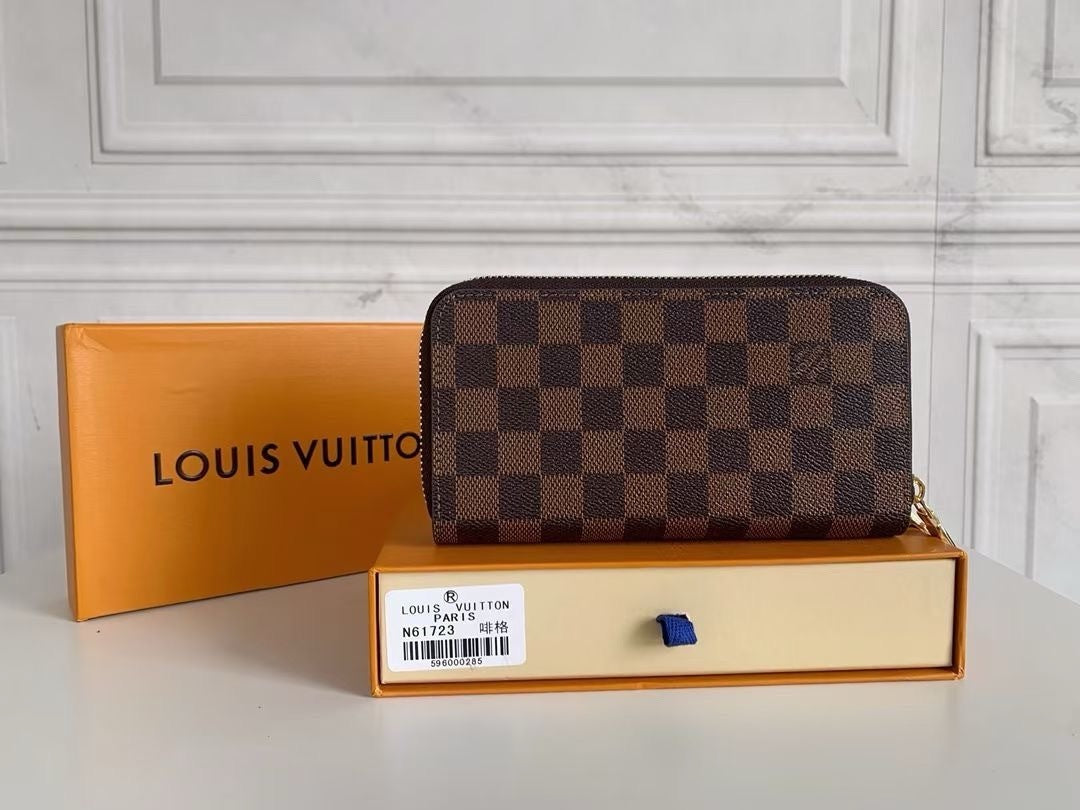 High Quality Double Zipper Wallet with Box-Free Shipping