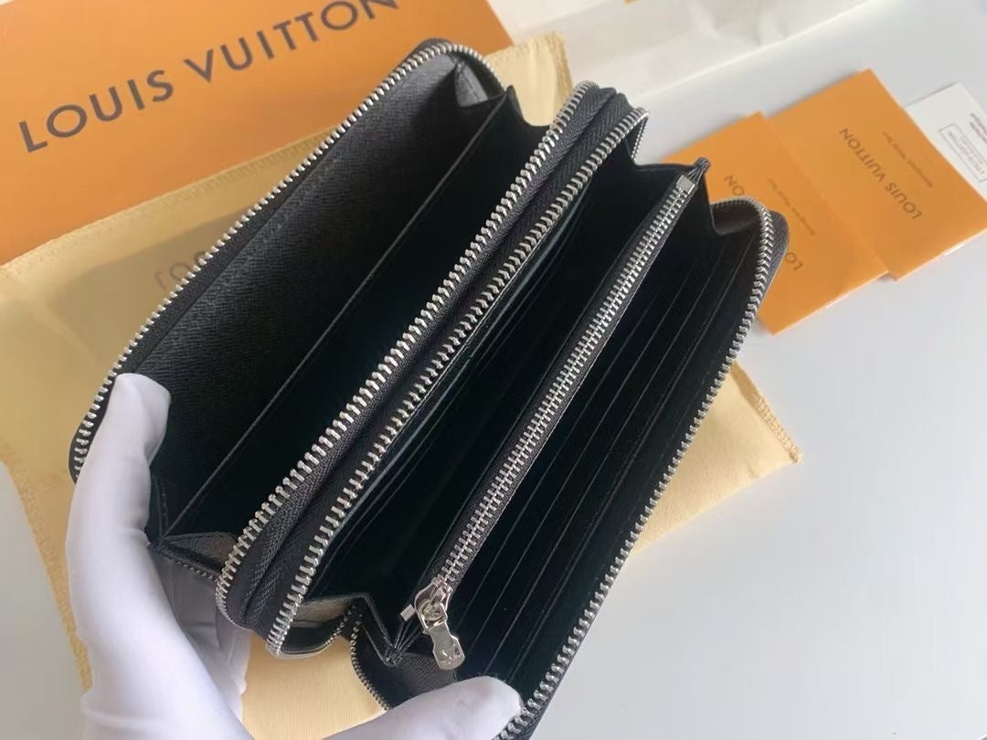 High Quality Double Zipper Wallet with Box-Free Shipping