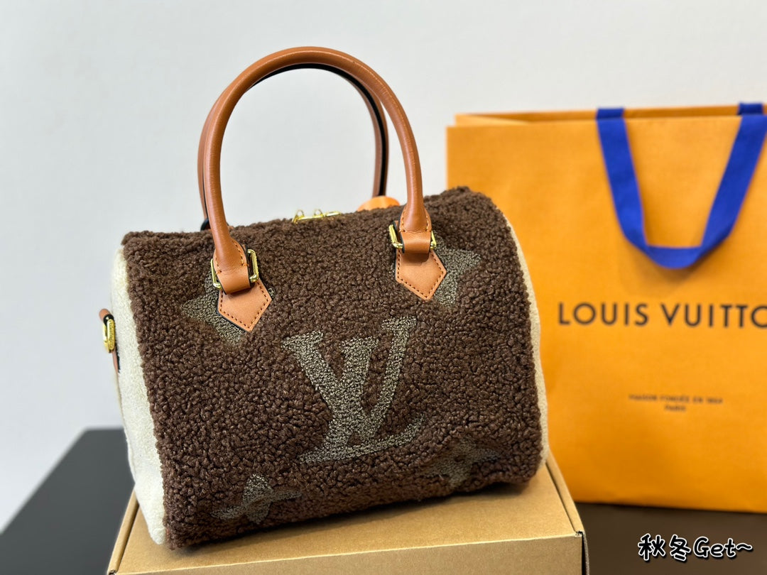 Shearling Speedy Bandouliere 25