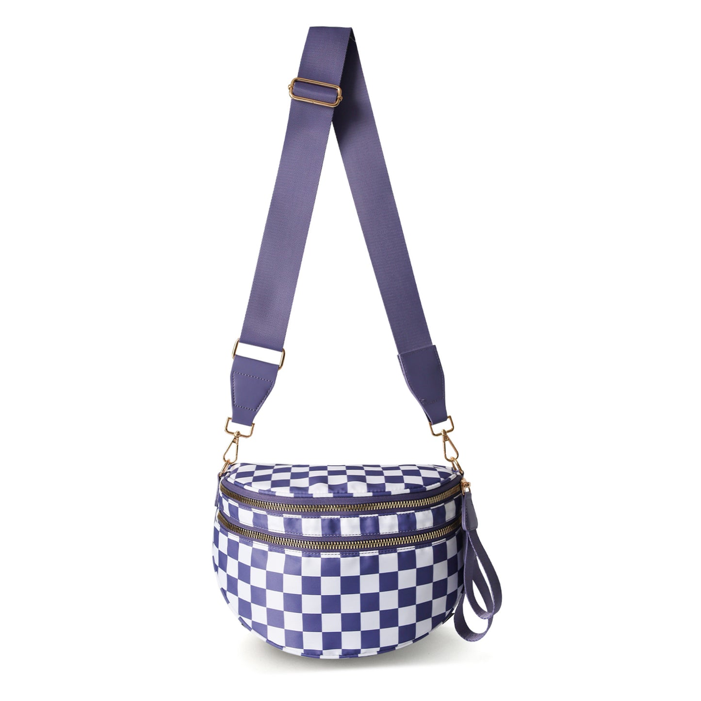 Checkered Nylon Bum Bag