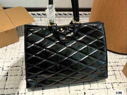 Lambskin Quilted Maxi Icare Shopping Tote