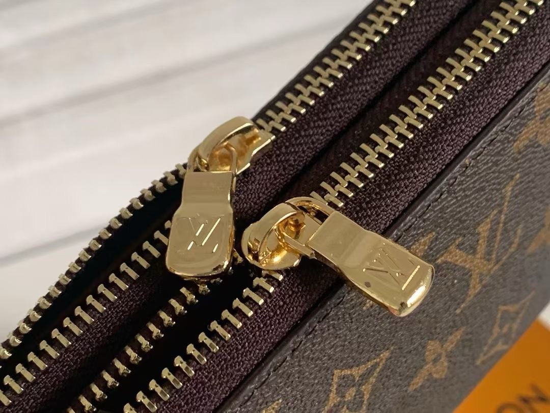 High Quality Double Zipper Wallet with Box-Free Shipping