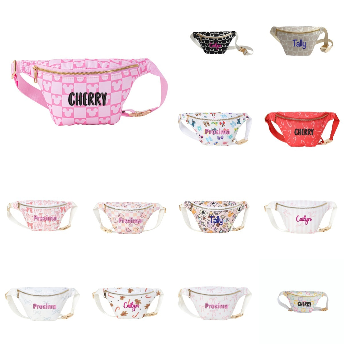 Kids Custom Name Embroidered Bag