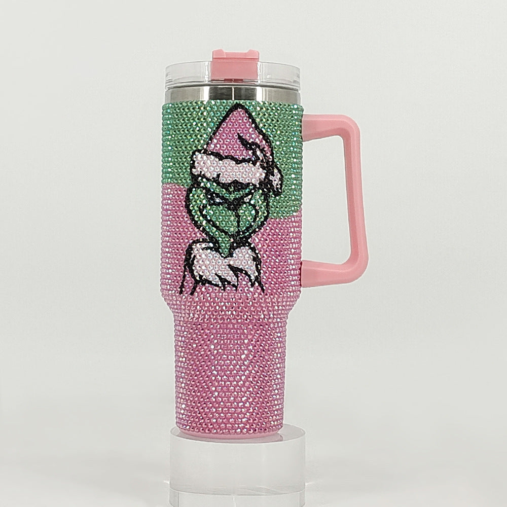 40OZ. Grinch Christmas Rhinestone Bling Tumblers