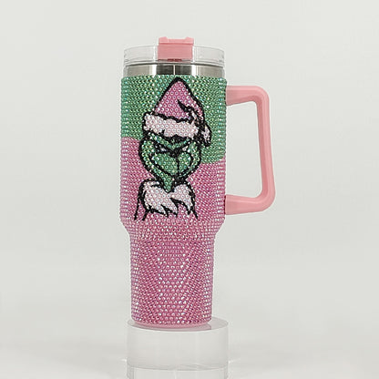 40OZ. Grinch Christmas Rhinestone Bling Tumblers