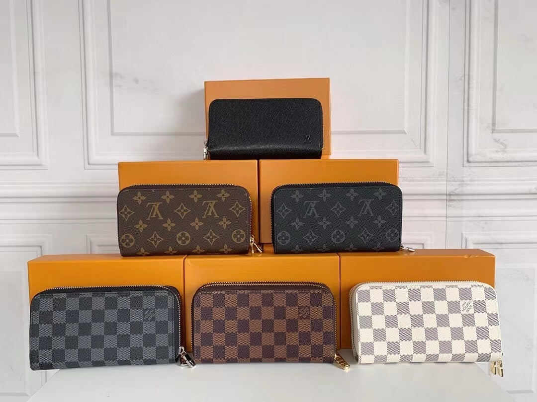 High Quality Double Zipper Wallet with Box-Free Shipping