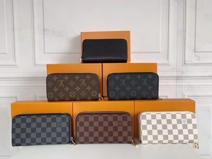 High Quality Double Zipper Wallet with Box-Free Shipping