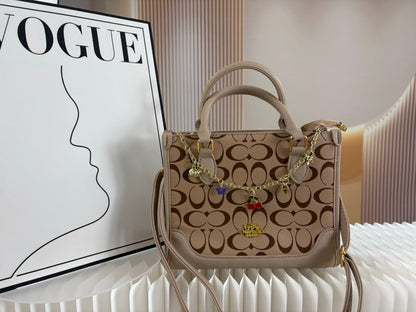 Coach Tote Bag with Bag Chain
