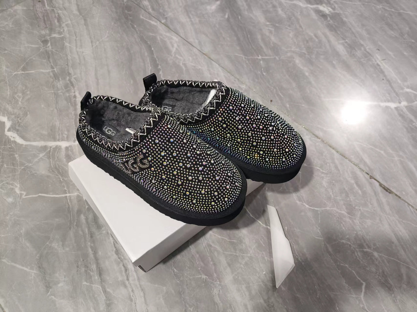 Platform Sparkle Cozy Slip On