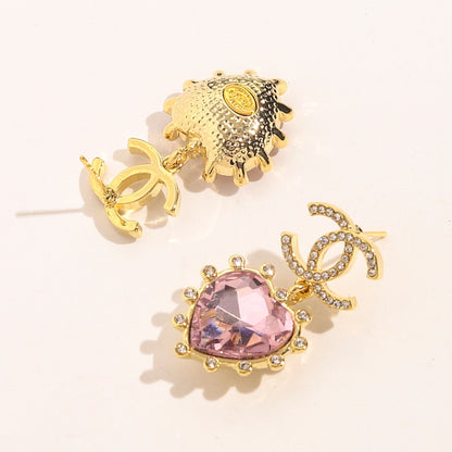 Chanel Dangle Heart Earrings