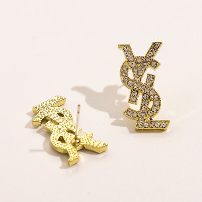 Rhinestone YSL Inspired Earrings