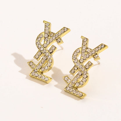 Rhinestone YSL Inspired Earrings